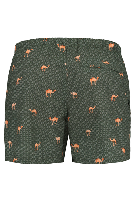 MEN SWIM SHORT DESERT CAMEL 4-WAY STRETCH CILANTRO GREEN 6
