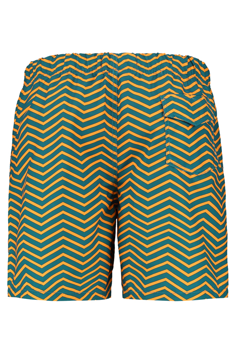 MEN SWIMSHORT ZIGZAG HORIZONTAL MICRO PEACH DEEP LAGOON BLUE 6
