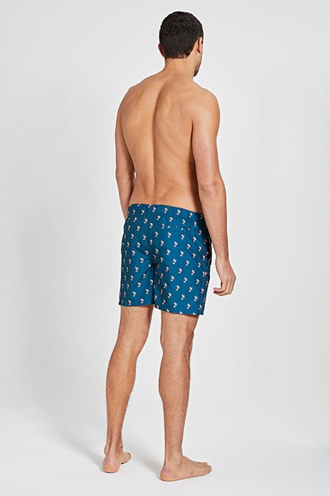 MEN SWIM SHORT SHIWI PALMTREE MICRO PEACH BLUE POND 4