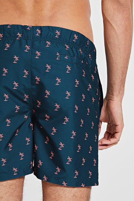 MEN SWIM SHORT SHIWI PALMTREE MICRO PEACH BLUE POND 5