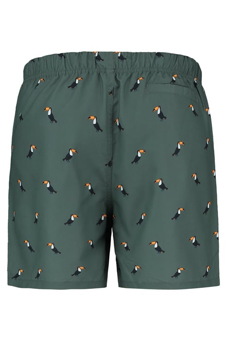 MEN SWIM SHORT TUCAN MICRO PEACH CILANTRO GREEN 6