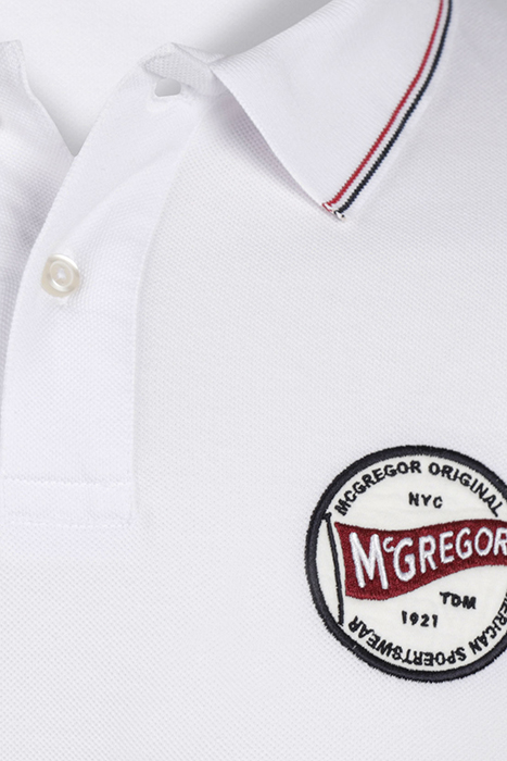 TIPPING POLO WITH BADGE RF WHITE 3