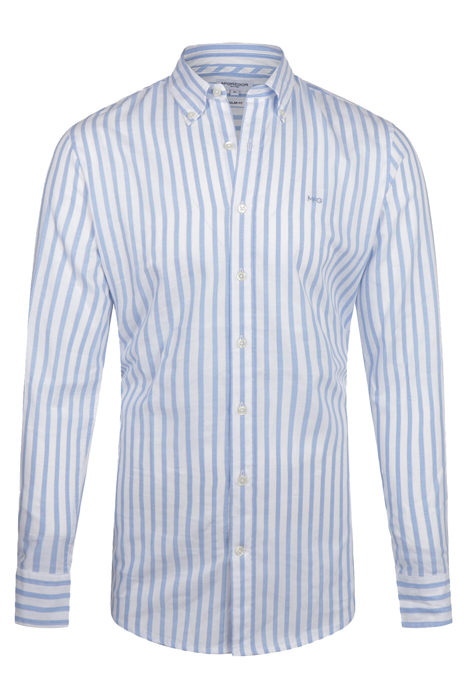 DOBBY BOLD STRIPE SHIRT L/S RF MEDIUM BLUE 1