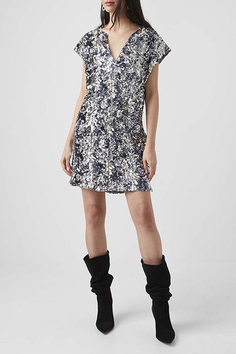 BILAZ CAMO SEQUIN DRESSES SILVER 1