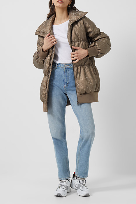 EONA LEOPARD VEGAN PUFFER JKT BRONZE MULTI 2