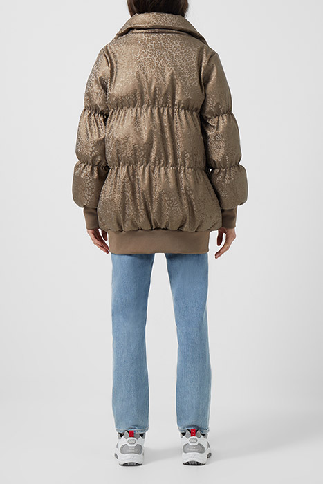 EONA LEOPARD VEGAN PUFFER JKT BRONZE MULTI 3