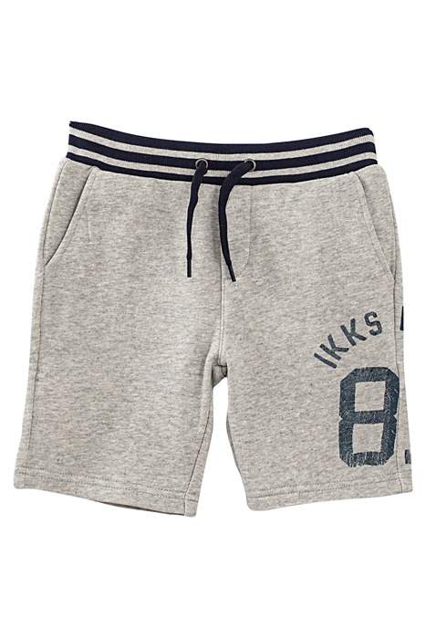 BOYS’ MEDIUM GREY MARL AND NAVY SWEATSHIRT FABRIC BERMUDAS 1