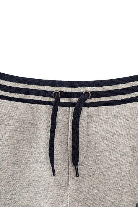 BOYS’ MEDIUM GREY MARL AND NAVY SWEATSHIRT FABRIC BERMUDAS 3