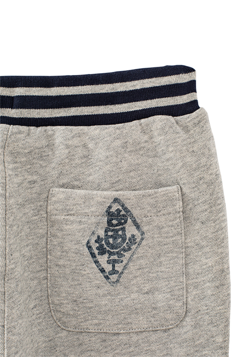 BOYS’ MEDIUM GREY MARL AND NAVY SWEATSHIRT FABRIC BERMUDAS 4