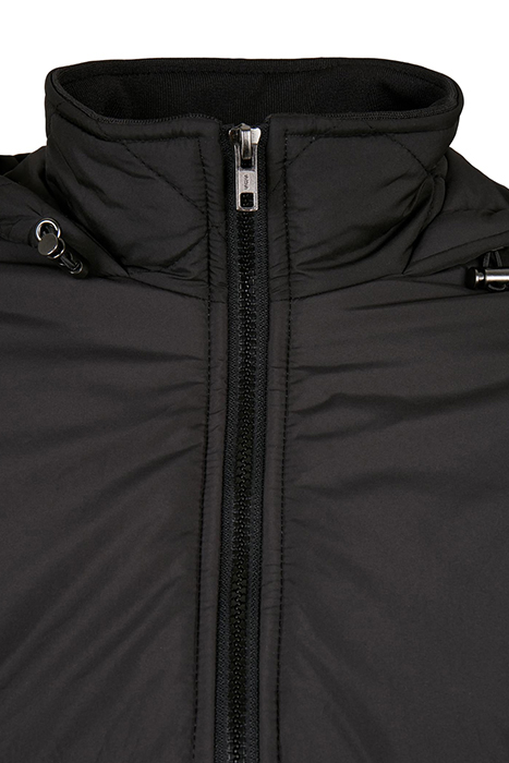 LADIES OVERSIZED DIAMOND QUILTED PULL OVER JACKET BLACK 7