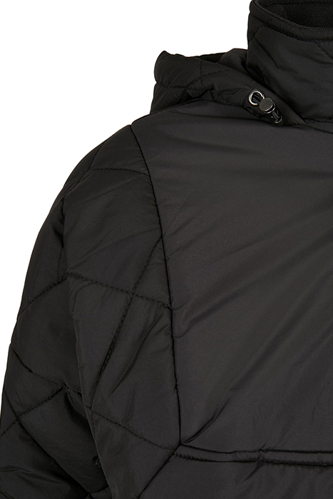 LADIES OVERSIZED DIAMOND QUILTED PULL OVER JACKET BLACK 8