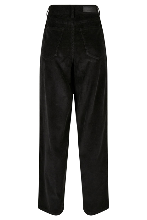 LADIES HIGH WAIST 90´S WIDE LEG CORDUROY PANTS BLACK 2