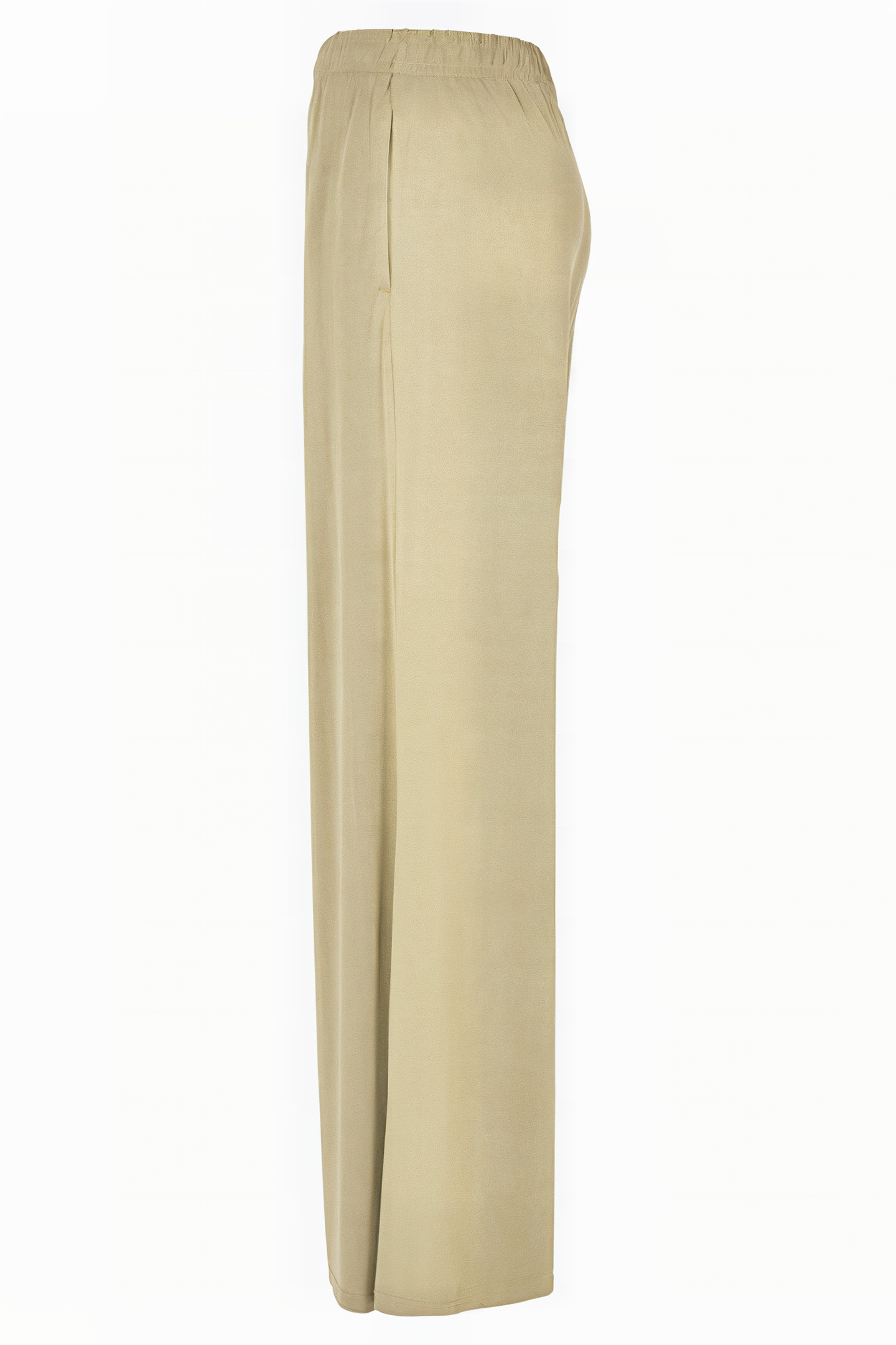 LADIES MODAL WIDE LEG PANTS KHAKI 8