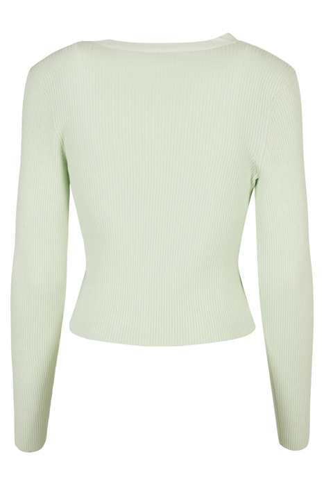 LADIES SHORT RIB KNIT CARDIGAN LIGHTMINT 9