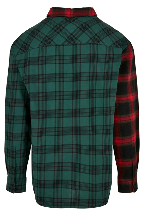 OVERSIZED MIX CHECK SHIRT BLACK/RED/GREEN 10