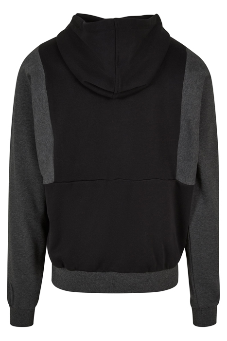 CUT ON SLEEVE HOODY BLACK/CHARCOAL 10