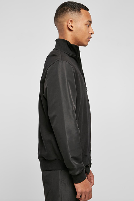 ORGANIC AND RECYCLED FABRIC MIX TRACK JACKET BLACK 5