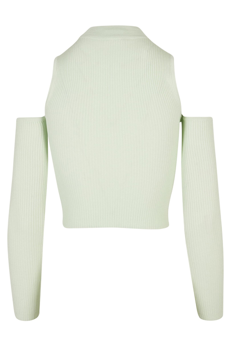 LADIES RIB KNIT CUT OUT SLEEVE LONGSLEEVE LIGHTMINT 7