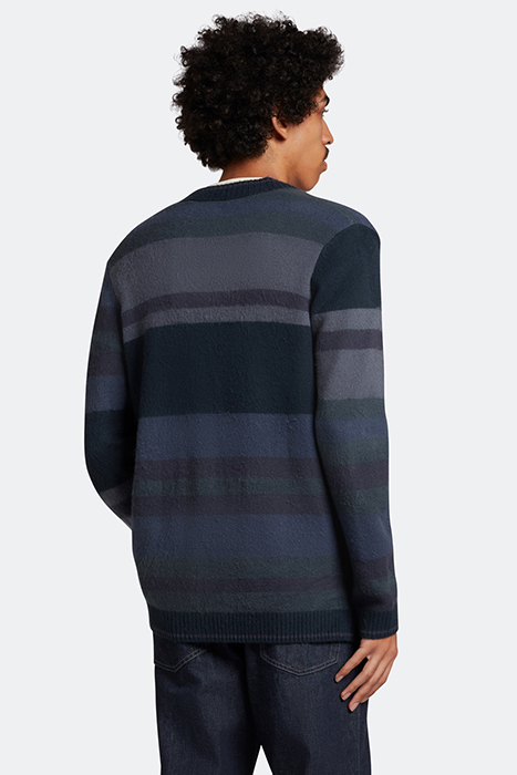 TEXTURED STRIPE CARDIGAN Z271 DARK NAVY 2