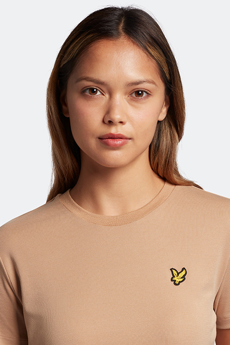 RIBBED CUPRO T-SHIRT WARM TAN 4