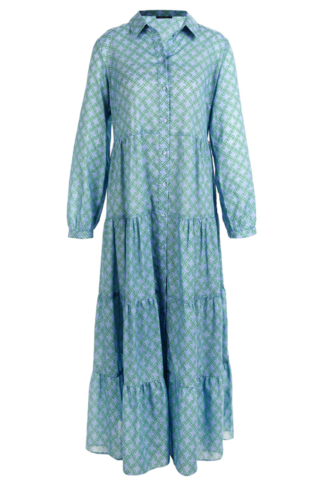 LONG DRESS LS VOLANTS BLUE 1