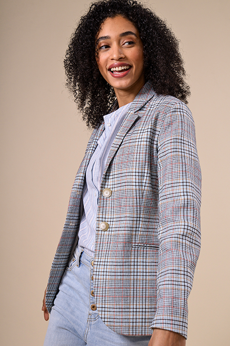 COMFORT FIT BLAZER SLIT SLEEVE BLUE 2