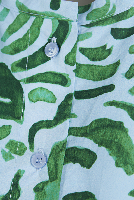 SHIRT 3/4SL BTN CLOSURE BLUE 5