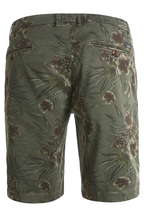 VINTAGE HIBISCUS PRINT SHORT GREEN 5