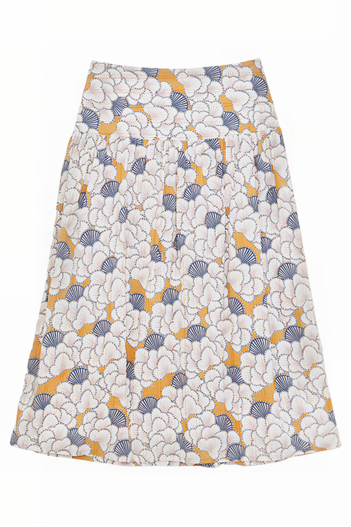 AVA COTTON MIDI SKIRT YELLOW MULTI 6