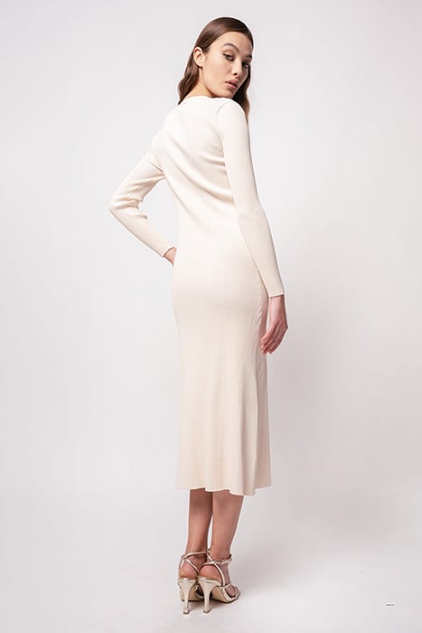 MANRESA ABITO COSTINA CREPE PARCHMENT BEIGE 2