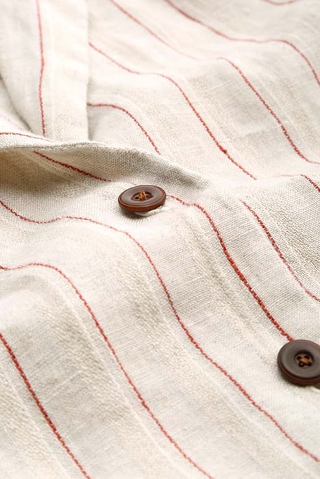 ATHALIE SHORT SLEEVE LINEN STRIPE RED 5