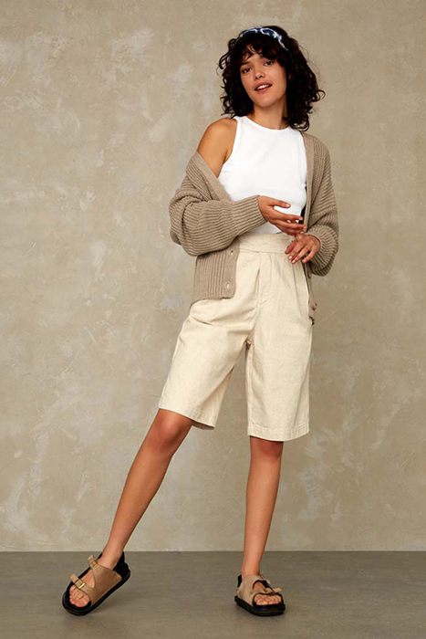 KALINDI SHORT ECRU HEMP 2