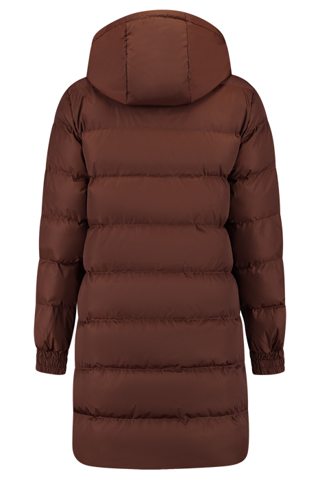 ALLI PUFFER COAT DARK BROWN 2