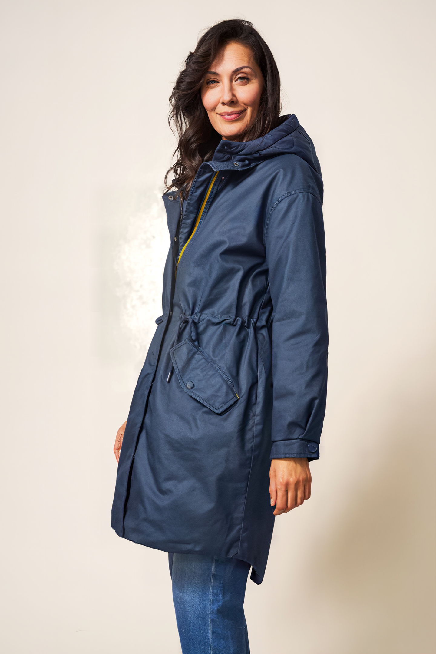 RILEY COATED COTTON PARKA DARK NAVY 2