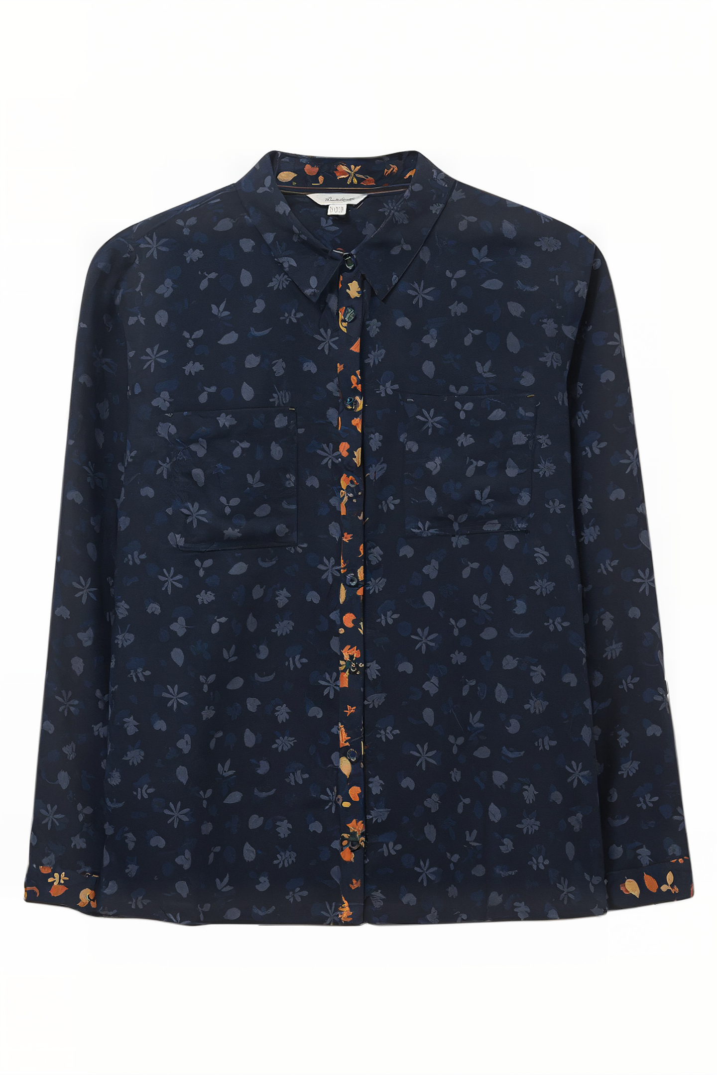 EMILIA ORGANIC PRINT SHIRT NAVY MULTI 1