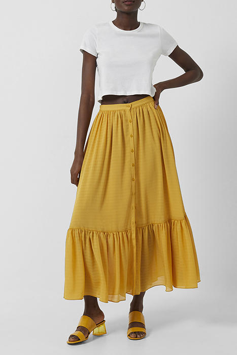 ANITTA CORA DRAP RUF HEM MI SK BRIGHT GOLD 2