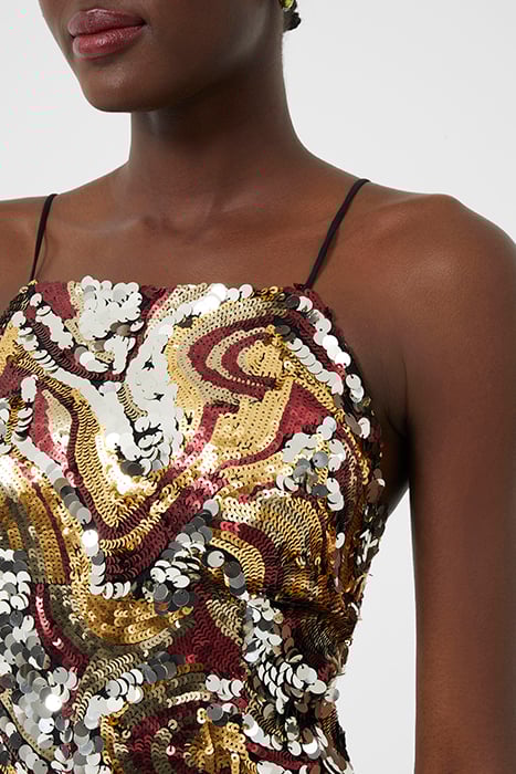 ANADIA EMBELLISHED DRESS ROSE GOLD MULTI 7