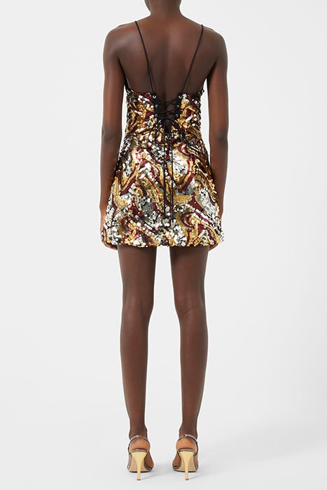 ANADIA EMBELLISHED DRESS ROSE GOLD MULTI 4