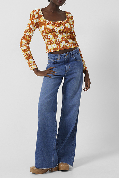 REBECA ASTRIDA ECO MED JRY TOP AMBER YELLOW MULTI 6