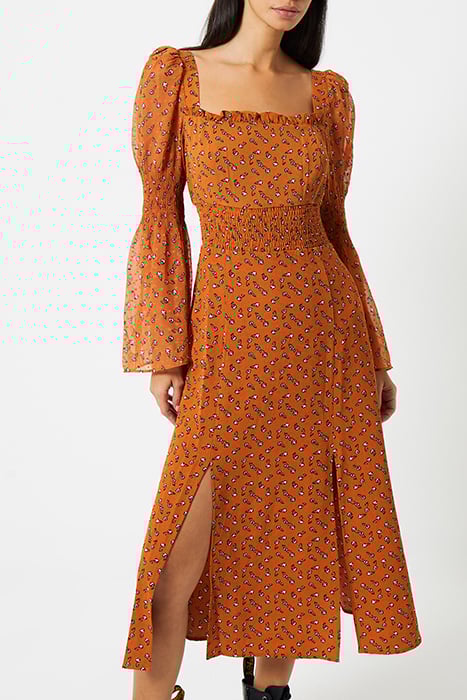 FRANCINE CALLIE DP SMCK MIDDRS LEATHER BROWN MULTI 1