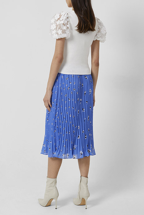 BHELLE CREPE PANNEL MIDI SKIRT ULTRAMAR-WHITE MULTI 3