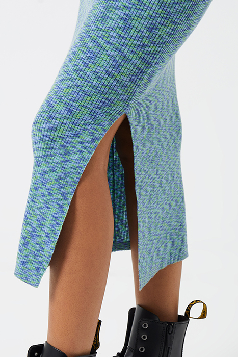 JANNA SPACE DYE MIDI DRESS GREEN FLASH MULTI 5