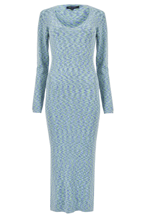 JANNA SPACE DYE MIDI DRESS GREEN FLASH MULTI 6