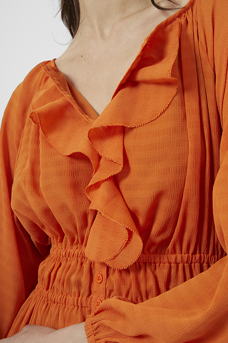 ANNA CORA PLEAT BUT DO MA DRES BURNT ORANGE 5