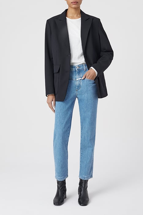 WOMEN PEDAL PUSHER JEANS MID BLUE 5