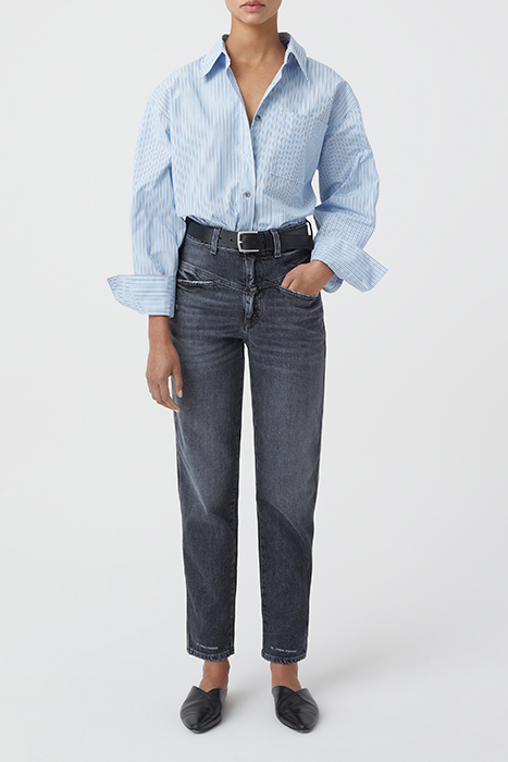 WOMEN PEDAL PUSHER JEANS DARK GREY 5