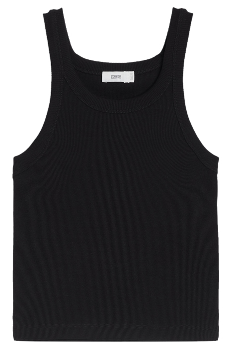 WOMEN CROPPED TANK TOP T-SHIRTS BLACK 7