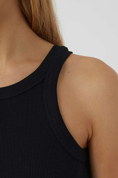 WOMEN CROPPED TANK TOP T-SHIRTS BLACK 5