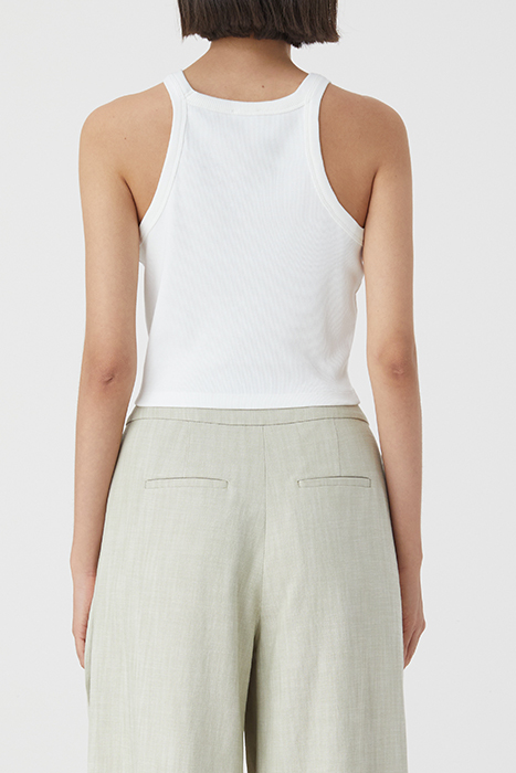 WOMEN CROPPED TANK TOP T-SHIRTS IVORY 2