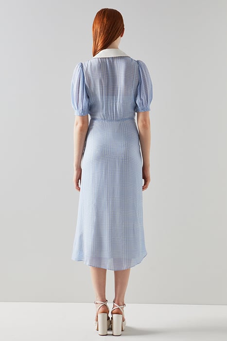 BEECHAM SHIRT DRESS BLUE/CREAM 3